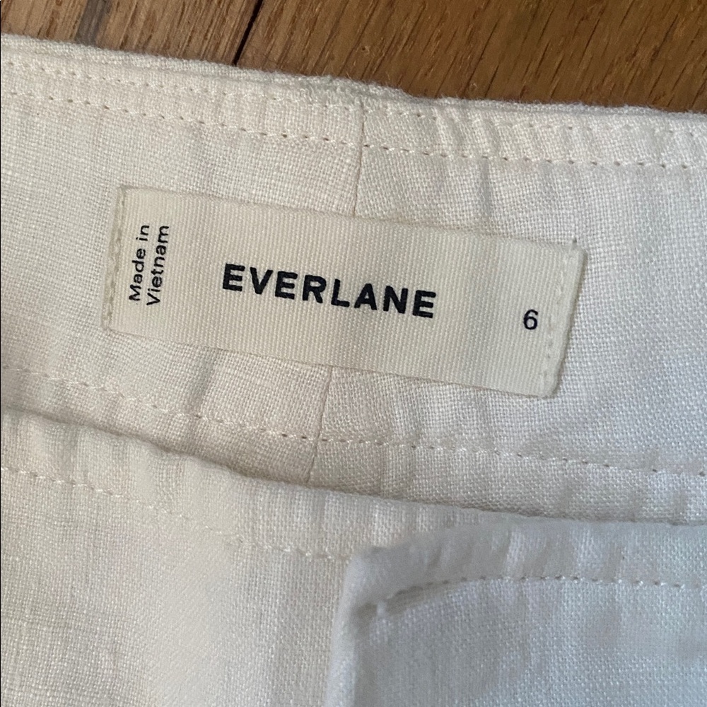 Everlane Cream Wide-Leg Linen Pants - Picture 5 of 10
